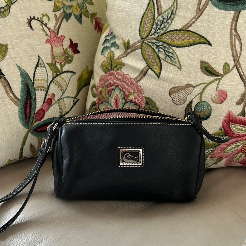 Dooney & Bourke Black Leather Wristlet Used Once. Like New